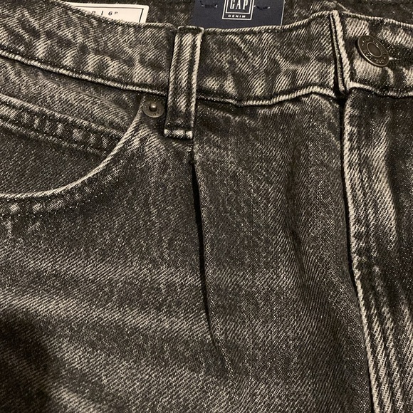 Gap Barrel Jean High Rise in Washed Black Denim 28/6P / Style 600210 - Picture 5 of 11